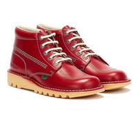 Kickers Classic Kick Hi M Mens Boots Red Leather Ankle Shoes Size 6-11