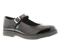 Kickers Finley Mj Ladies Black School Shoes, Size: 6.5