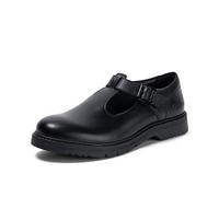 Kickers Finley Womens Black Leather T-Bar Shoe - Size 4 - Black