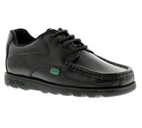 Kickers Fragma Lace 3 Junior Black Leather School Shoes, Size: 5