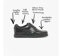 Kickers Junior Fragma 4 Lace Shoe - Black - Size 3