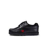 Kickers Fragma Lace Up School Shoes - Black, Black, Size 13 Younger Black