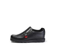 Kickers Fragma Leather Slip-on Shoe, Black, Size 1 Older Black