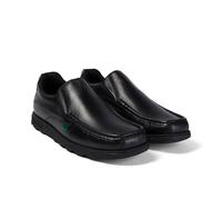 Kickers Fragma Slip Boys Leather Slip-On Comfort Black School Shoes