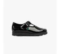 Kickers FRAGMA T-BAR Girls School Buckle Mary Jane-Patent Black