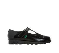 Kickers Junior Fragma T Bar Patent Leather Shoe - Black - Size 3