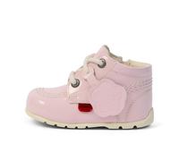 Kickers Girl's Kick HI Baby Patent Leather Ankle Boot, Pink, 13 UK
