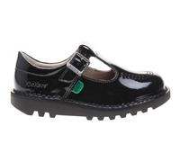 Kickers Girl's Kick T Bar Black School Shoes | Classic & Stylish | Extra Comfortable | Premium Quality, Black, 5 UK Child