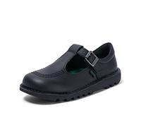 Kickers Girl's Kick T Bar Black School Shoes | Classic & Stylish | Extra Comfortable | Premium Quality, Black, 2 UK Child