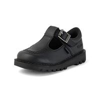 Kickers Girl's Kick T Bar Black School Shoes | Classic & Stylish | Extra Comfortable | Premium Quality, Black, 8 UK Child