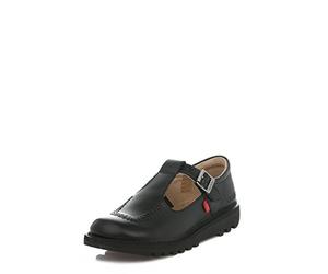 Kickers Girl's Kick T Bar Black School Shoes | Classic & Stylish | Extra Comfortable | Premium Quality, Black, 6 UK Child