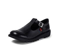 Kickers Girl's Kick T-Bar Black Shoes, 3 UK