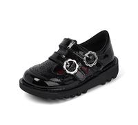 Kickers Girl's Kick T Bar Meadow Shoes, Black, 1 UK Child