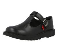 Kickers Girl's Kick T Vel School Uniform Shoe | Smart Everyday School Look | Everyday Comfort Fit, Cushioned for All-Day Wear, Black, 13 UK Child