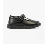 Kickers Nursery Kopi Heart T-Bar Leather Shoe - Black - Size 6