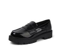 Kickers Girl's Kori Loafer Shoes, Black, 2 UK Child