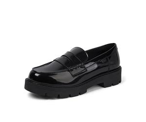 Kickers Girl's Kori Loafer Shoes, Black, 5 UK Child
