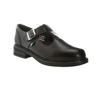 Kickers Girls Lach Leather T-Bar School Shoes - Black - 2.5 UK - Black