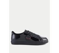 Kickers Girls Leather Lace School Shoes - 5 L - Black Patent, Black Patent