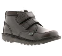 Kickers Boys Kick Scuff Hi School Shoes, Black, 11 UK Child