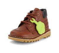 Kickers Infant Boy's Kick Hi Roll Ankle Boot | Extra Comfortable | Added Durability | Premium Quality, Tan, 8 UK Child