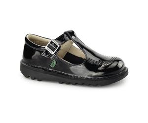 Kickers Infant Girl's Kick T Bar Black School Shoes