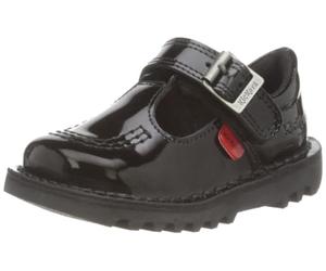 Kickers Infant Girl's Kick T School Uniform Shoe, Patent Black, 11 UK Child