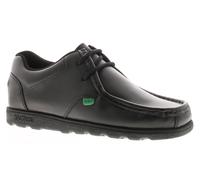 Kickers Boys Fragma Lace Up Leather Shoes, Black, 5 UK