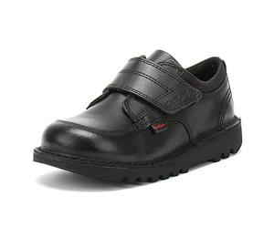 Kickers Junior Boy's Kick Scuff Lo School Shoes, Black, 2.5 UK