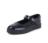 Kickers Junior Girl's Tovni Brogue Mary Jane Black Leather School Shoes, Black, 2.5 UK