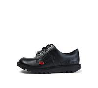 Kickers Junior Kick Lo Leather Shoe, Black, Size 2 Older Black