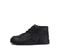 Kickers Junior Tovni Hi Leather Shoe, Black, Size 12.5 Younger Black