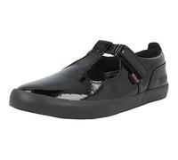 Kickers Kariko T-Bar Girls School Shoes Black Patent 5 UK