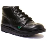 Kickers Kick Hi Junior Boys/Girls Back to School Boots In Black Sizes UK 3 - 6