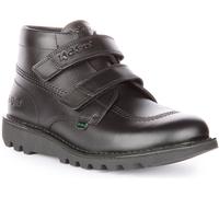Kickers Kick Hi Fast Fasting Dual Strap Easy On Trainer Black Mens UK 6 - 12