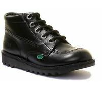Kickers Kick Hi Youth Black Leather Ankle School Boots UK 6 Black