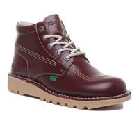 Kickers Kick Hi Lace Up Leather Ankle Men Boots In Red Uk 6 - 12