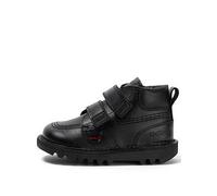 Kickers Kick Hi Roll Leather Infant - Black, Black, Size 8 Younger Black