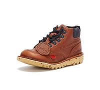 Kickers Kick Hi Winter Junior Boys Leather Ankle Boot, Tan, Size 12.5