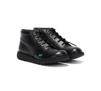 Kickers Kick Hi Junior Boys/Girls Back to School Boots In Black Sizes UK 3 - 6
