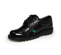 Kickers Womens Kick Lo Patent Shoes - (Black) Leather (archived) - Size UK 3