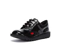 Kickers Kick Lo Patent Junior Black Shoes-UK 1 / EU 33
