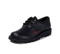 Kickers Kick Lo Y Core Youths Black Leather Shoes-EU 36