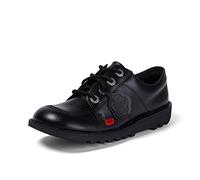 Kickers Kick Lo Y Core Youths Black Leather Shoes-EU 38