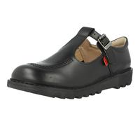 Kickers Kick T Y Black Leather Kids Shoes