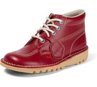 Kickers Women's Kick Hi Classic Ankle Boots | Extra Comfortable | Added Durability | Premium Quality, Red/Light Cream, 6.5 UK