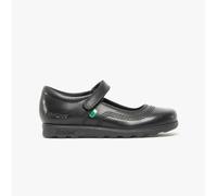 Kickers Girls Fragma Pop Leather School Shoes Black 12.5