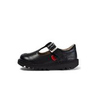(UK 12 Kids) Kickers Kick T I Core Black Leather Shoes