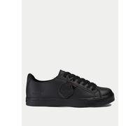 Kickers Kids Leather Lace School Shoes - 5 L - Black, Black