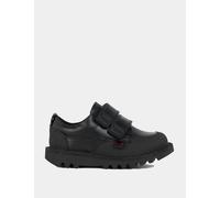 Kickers Kids' Leather Riptape School Shoes (7 Small - 12 Small) Black